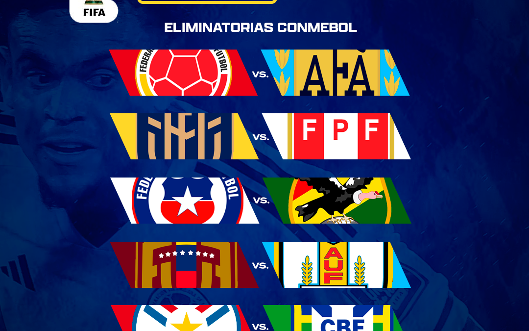 Eliminatorias CONMEBOL: Hoy se juegan 5 partidos rumbo a Norteamérica 2026