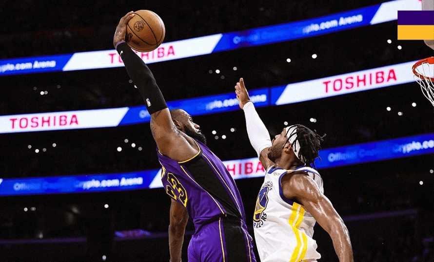 LeBron James lidera la victoria de los Lakers ante los Warriors: 120-112